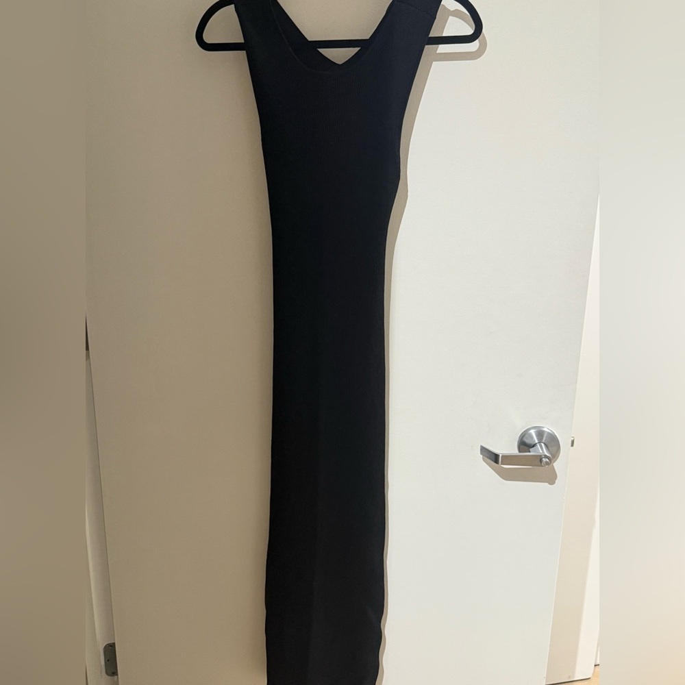 Zara Black Sleeveless Maxi Dress